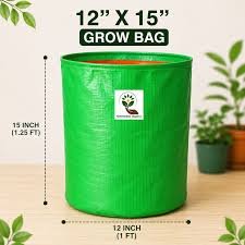 grow bag size chart for Indian vegetables