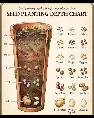 vegetable sowing depth chart India